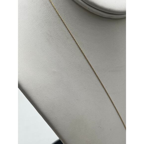 JWBR Vintage 10K Yellow Gold and Diamond Open Heart Love Pendant Necklace - Picture 5 of 12